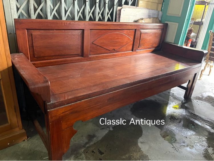 เตียงคันซึง ไม้สัก โบราณเก่าสะสม