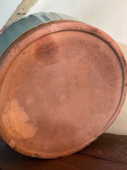 โถพลู เคลือบเขียวโบราณ ใบใหญ่เก่าสะสม รูปที่ 5