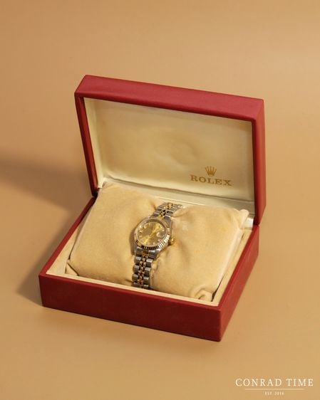Rolex Datejust 69173 Yellow Gold Diamond Dial Two-Tone Jubilee 1994 26mm.