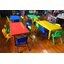 BKDPLAY ชุดโต๊ะสี่เหลี่ยมผืนผ้าพร้อมเก้าอี้6ตัว ,โต๊ะนักเรียน  ชุดโต๊ะพร้อมเก้าอี้ โต๊ะทานข้าว ขาเหล็ก ปรับระดับได้พร้อมส่ง สำหรับเด็ก อนุบ รูปที่ 9