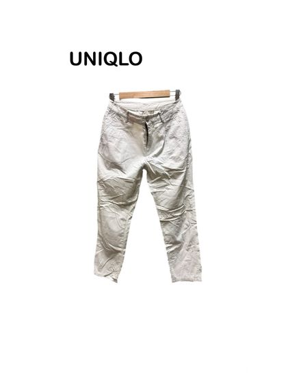 💙 UNIQLO กางเกงซิปหน้าผ้า cotton  รูปที่ 1