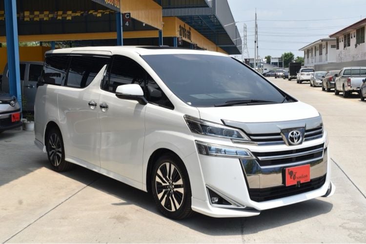 Toyota Vellfire 2018 2.5 Van เบนซิน ไม่ติดแก๊ส เกียร์อัตโนมัติ ขาว