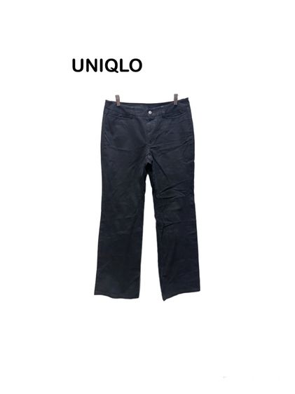 💙 UNIQLO กางเกงยีนส์ซิปหน้าสีดำผ้า cotton  รูปที่ 1
