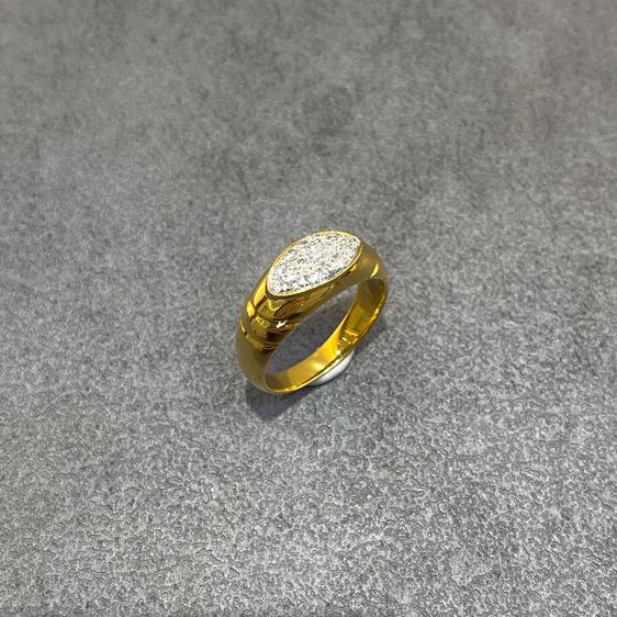แหวนทองฝังเพชร ดีไซน์สวย Size 54 รูปที่ 2