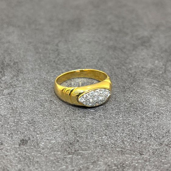 แหวนทองฝังเพชร ดีไซน์สวย Size 54 รูปที่ 3
