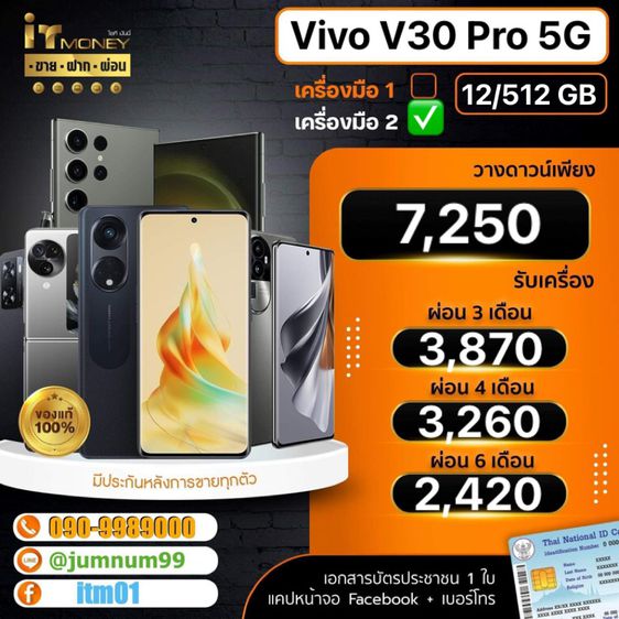  vivo V30 Pro  12G+512G  Black  (5G) รูปที่ 3
