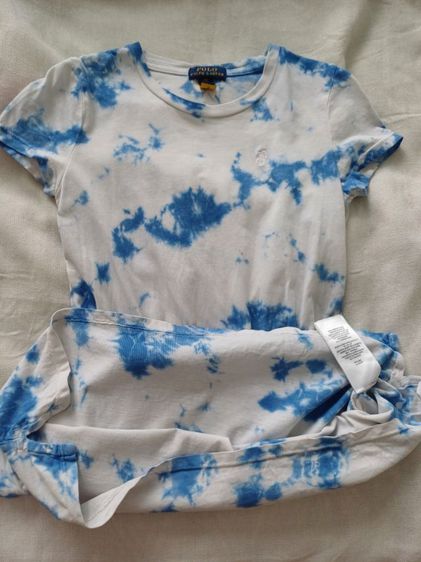 Polo Ralph Lauren Tie-Dye Print Kids T-shirt Dress Size 6X 125cm รูปที่ 6