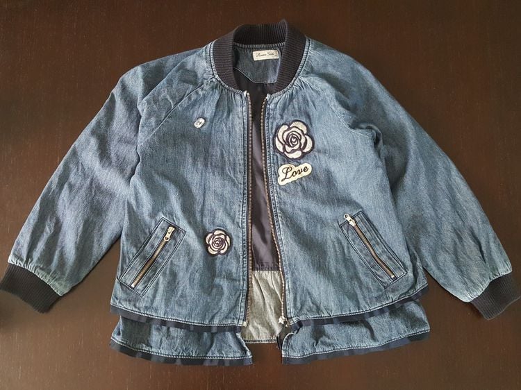 Jean Jacket for Girls, Girls' Fall Outfit Denim Jackets Outerwear รูปที่ 1