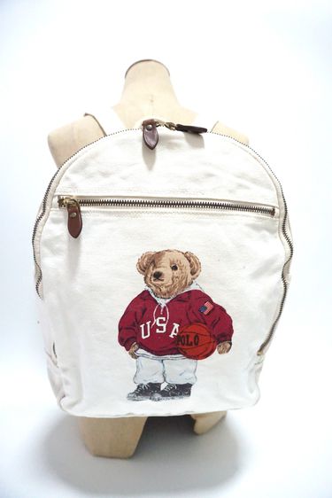กระเป๋าเป้โปโลสะพายหลังงานวินเทจ  Vintage Polo Ralph Lauren bear backpack รูปที่ 2
