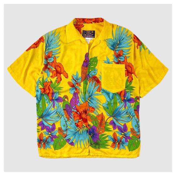 Vintage Original Hawaiian Shirt Rayon By Basix 
