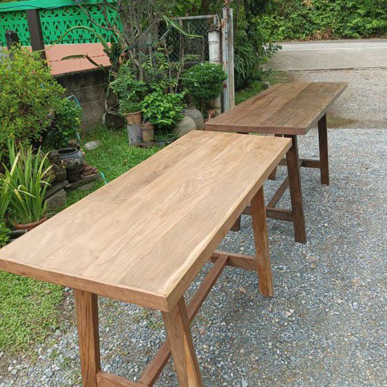 โต๊ะใหม่ทำจากไม้เก่า หน้าโต๊ะไม้สักขาไม้เนืัอแข็ง ราคา1600และ1800บาท รูปที่ 5