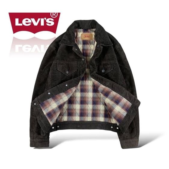 เสื้อแจ็คเก็ต | เสื้อคลุม M น้ำตาล แขนยาว Levi's jacket ลฟุกฟูก