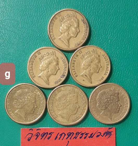 เหรียญ ธนบัตร ต่างประเทศ เหรียญ ออสเตรเลีย 2 DOLLARS 6 เหรียญ