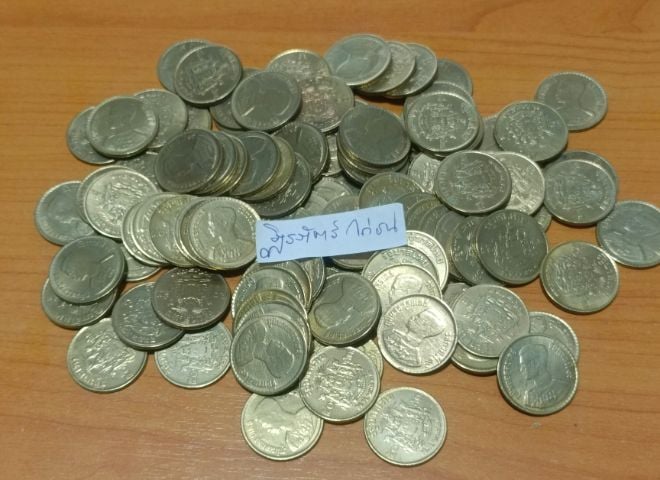 เหรียญไทย ชุดเหรียญ 50 สตางค์ปี 2500 จำนวน 100 เหรียญ