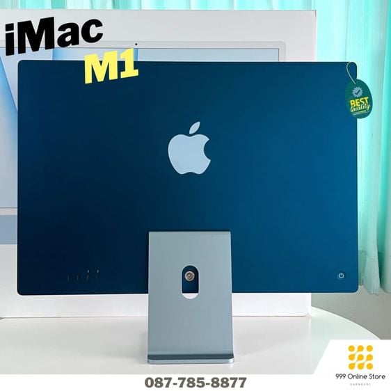 Apple แมค โอเอส 8 กิกะไบต์ Micro USB ไม่ใช่ iMac M1 24-inch 4 port SSD 256 GPU 8-core ครบกล่อง สี Blue ศูนย์ไทย