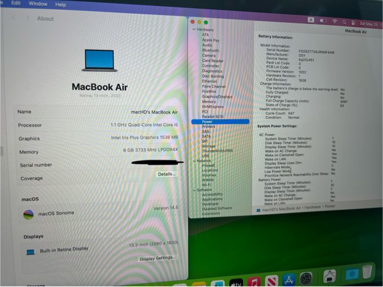 MacBook Air Retina 13 inch 2020 CPU i5 รูปที่ 10
