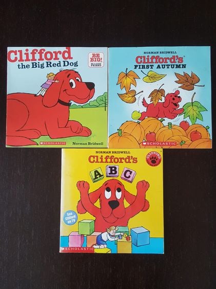 CHILDREN'S BOOKS - CLIFFORD THE BIG RED DOG -  CLIFFORDS ABC,  CLIFFORDS FIRST AUTUMN