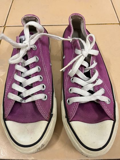 รองเท้าผ้าใบ ผ้าใบ UK 4 | EU 36 2/3 | US 5.5 รองเท้า Converse แท้💯 สีม่วง สวยมากก