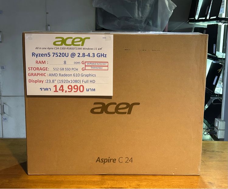 (3449) All in one Acer Aspire C24-1300-R58G0T23Mi เครื่องใหม่แกะกล่อง 14,990 บาท รูปที่ 6