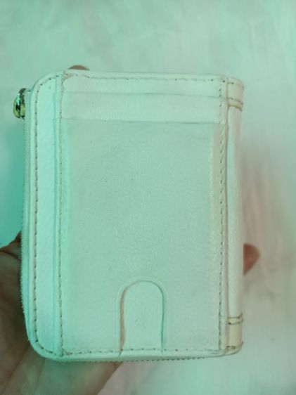 กระเป๋าใส่เหรียญหนังแท้สีขาว anna sui รูปที่ 4