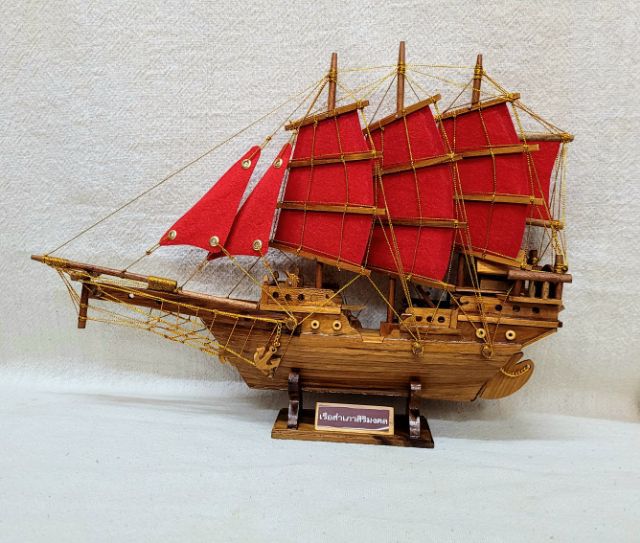 เรือสำเภาจีนเสริมฮวงจุ้ย39cm.เรือสำเภาเสริมโชดลาภ เรือสำเภาไม้สัก เรือสำเภาขนทรัพย์ แฮนด์เมด ฟรีค่าส่งteak junk,teak ship  รูปที่ 12