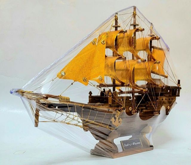 เรือสำเภาจีนเสริมฮวงจุ้ย39cm.เรือสำเภาเสริมโชดลาภ เรือสำเภาไม้สัก เรือสำเภาขนทรัพย์ แฮนด์เมด ฟรีค่าส่งteak junk,teak ship  รูปที่ 9