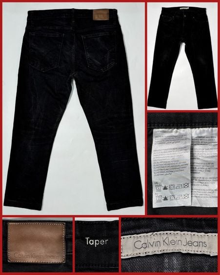 Calvin Klein ยีนส์ ดำ ⚠️รุ่นใหม่‼️กางเกง Colvin Klein Jeans ของแท้ ทรงสวย