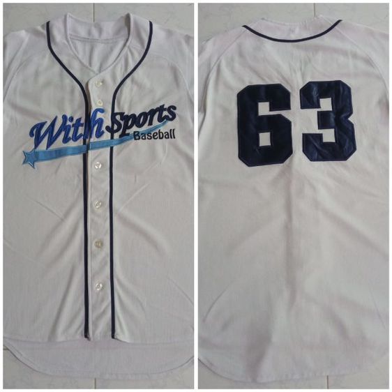 เสื้อเบสบอลผ้ากีฬา Witlh sports Baseball ไซร์ M ทรงสวยสภาพใหม่