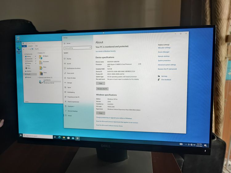 Desktop PC มือสอง เฉพาะตัวเครื่อง ใช้งานได้ ปกติ ทำงานได้ดี CPU AMD AM4 RYZENs 5600X  DDR-RAM 16 Gb SSD M.2 Corsair MP600 1TB  VGA Galax GT7 รูปที่ 2