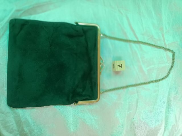 กระเป๋าถือหนังสีดำอมเขียว ladybag รูปที่ 1