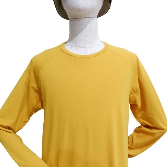 Uniqlo เสื้อแขนยาว เสื้อคอกลม สเวตเตอร์ ผ้านิ่ม ยืดหยุ่นดี ไม่หนา ใส่สบาย ระบายอากาศได้ดี (สีเหลือง)▫️รหัสสินค้า UYL-62 รูปที่ 2