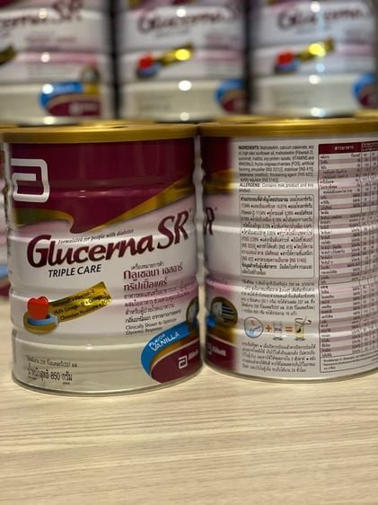 จัดส่งฟรี - (x2) นมผง Glucerna SR ขนาด 850 g สำหรับผู้ป่วยเบาหวาน - 1 เซต มี 2 กระป๋อง