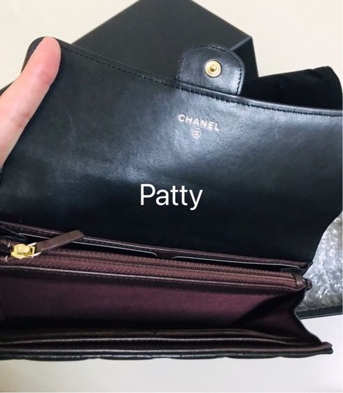 กระเป๋าตัง Chanel แบรนด์เนมแท้ CHANEL Long Flap Wallet Lambskin Leather รูปที่ 3