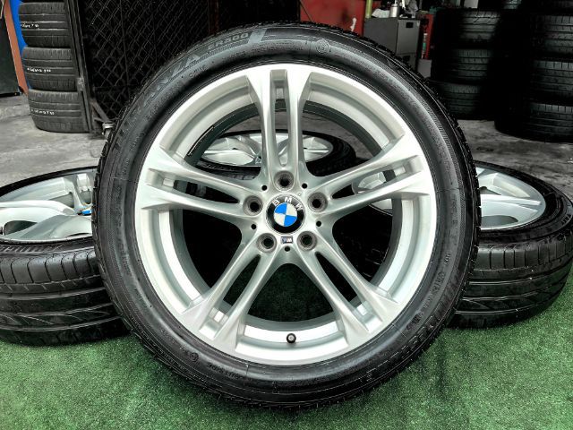 ล้อแท้ Msport BMW ขอบ18 สภาพสวยๆ 5รู120 กว้าง8 et30 พร้อมยางRunFlat Bridgestone ปี19 ใส่ตรงรุ่น BMW e46 e90 f30 f10 x1 x3  รูปที่ 3