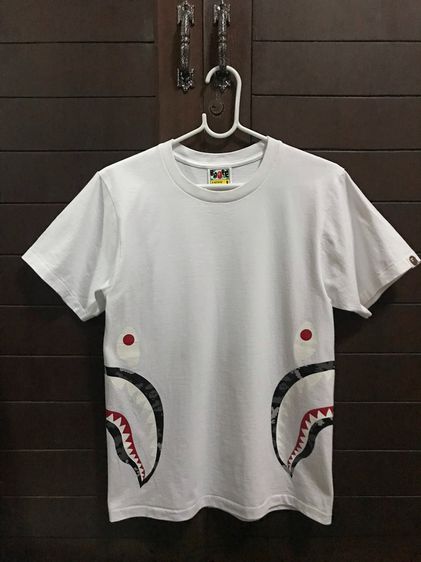 อื่นๆ เสื้อทีเชิ้ต ขาว แขนสั้น A Bathing Ape Bape Twin Shark Logo White T-Shirt S 001TEG801044X
