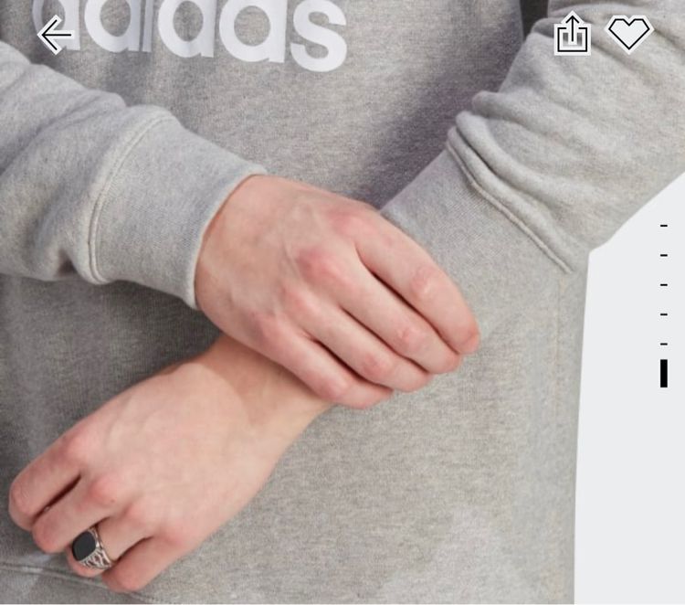 Adidas เสื้อกันหนาวคอกลมสีเทา รูปที่ 6
