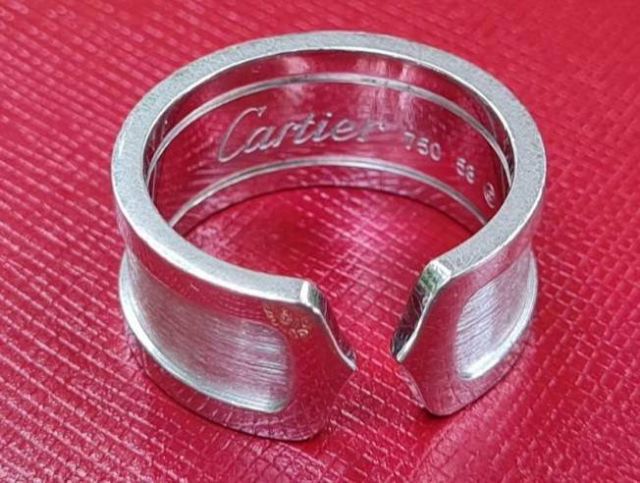แหวนทองคำขาวแท้ 18KT750 ยี่ห้อ Cartier รุ่น CDe Cartier ของแท้มาพร้อมกล่อง สวยมาก รูปที่ 9