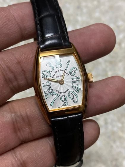 นาฬิกาแฟชั่น Franck Muller ควอทซ์ ไม่แท้ มือสอง สายเดิม ทองพิงค์สวย ข้อมือไม่เกิน 16 เซนติเมตร  650฿