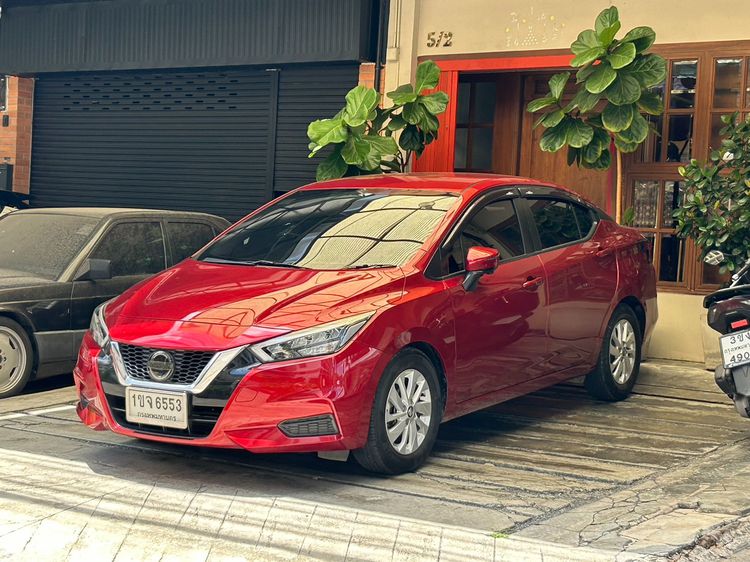 Nissan Almera 2020 1.2 V Sedan เบนซิน ไม่ติดแก๊ส เกียร์อัตโนมัติ แดง รูปที่ 3