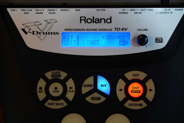 (3) Roland TD-6V โมดูลกลองไฟฟ้าต่อทริกพ่วงกลองจริงหรือPADไฟฟ้า สวยๆ ใช้งานปรกติ พร้อมขาและอะแด๊ปเตอร์ รูปที่ 3