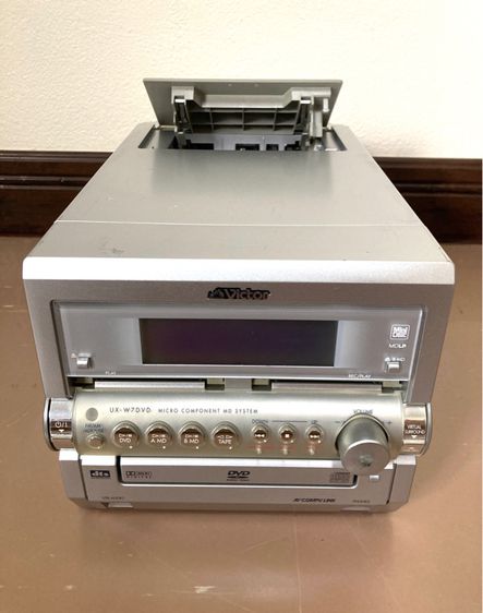 VICTOR UX-W7DVD-M เล่นเทป วิทยุ(คลื่นสั้น) ต่อเป็นขยาย AUX เล่นซีดี ดีวีดี และเล่นแผ่น MD ได้ ไฟ 100 V เครื่อง JAPAN  รูปที่ 3