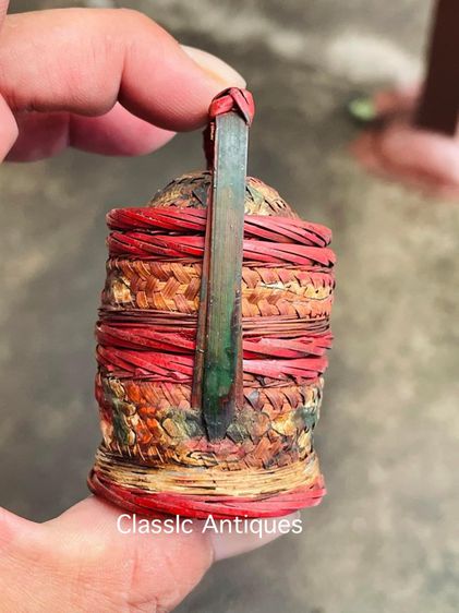 ตะกร้าจีนจิ๋ว สองชั้นโบราณA4 รูปที่ 2