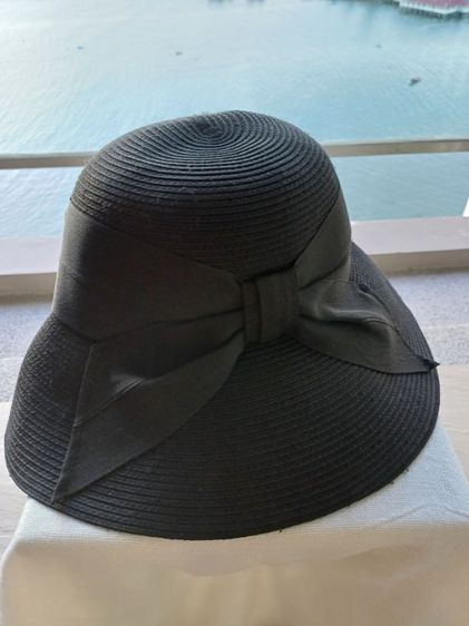 Gu Women Hat หมวกสาน สีดำสนิท รูปที่ 10