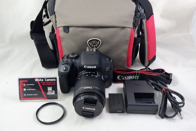 กล้อง DSLR ไม่กันน้ำ Canon 800D + เลนส์ EF-S 18-55 IS STM