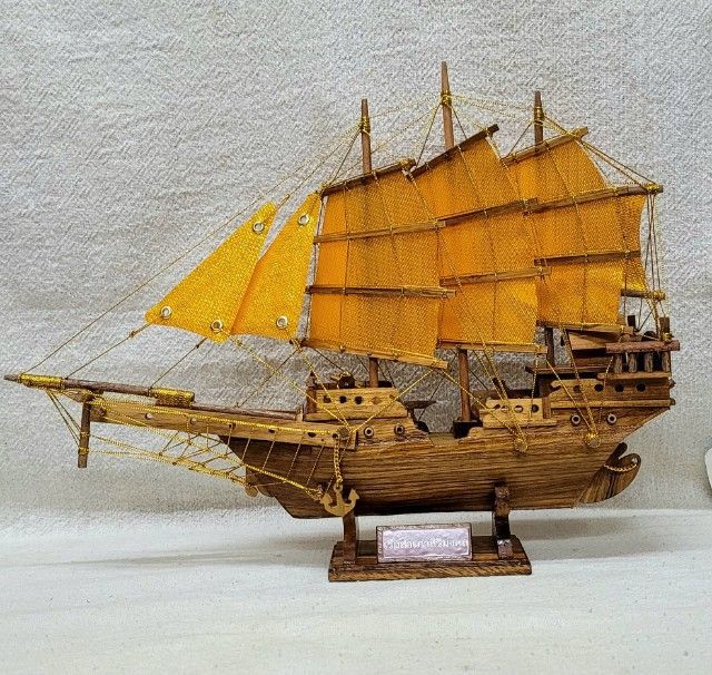 เรือสำเภาจีนเสริมฮวงจุ้ย39cm.เรือสำเภาเสริมโชดลาภ เรือสำเภาไม้สัก เรือสำเภาขนทรัพย์ แฮนด์เมด ฟรีค่าส่งteak junk,teak ship  รูปที่ 14