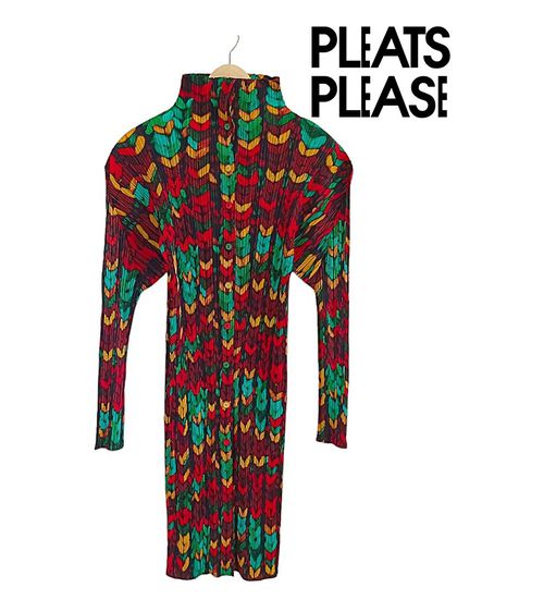 Pleats Please by Issey Miyake Colorful Dress