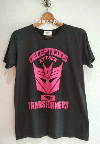 เสื้อทีเชิ้ต ดำ แขนสั้น เสื้อยืด แบรนด์ Transformers (M) Made in China.
For sale in japan only.