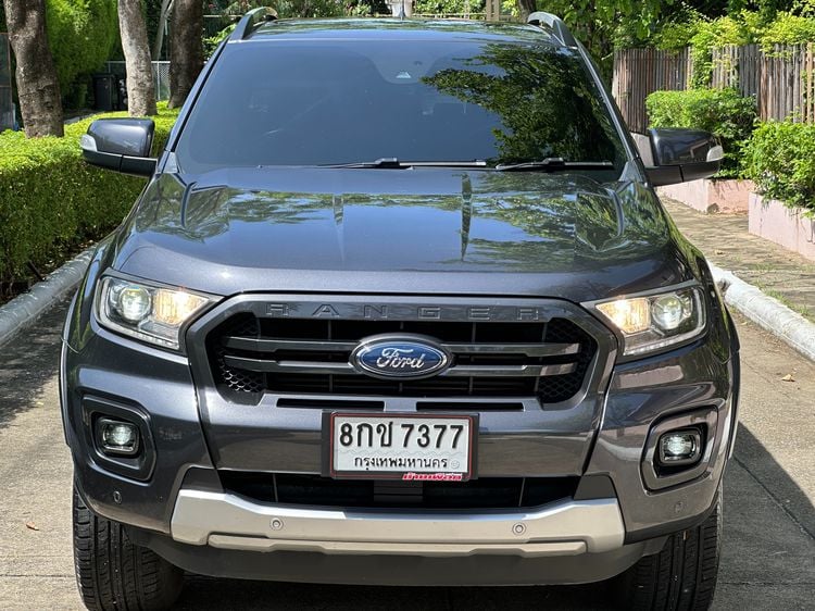 Ford Ranger 2019 2.0 Wildtrak 4WD Pickup ดีเซล ไม่ติดแก๊ส เกียร์อัตโนมัติ เทา รูปที่ 3