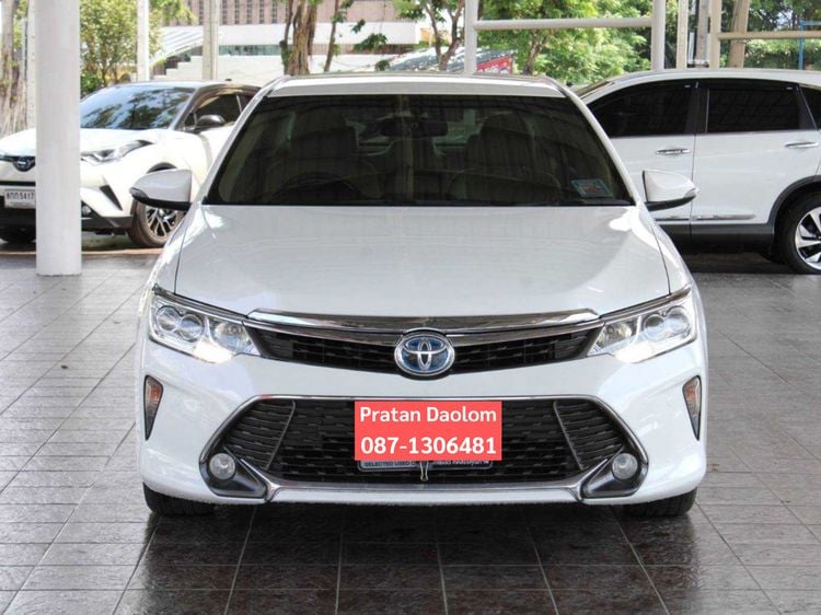 Toyota Camry 2015 2.5 HV Sedan เบนซิน ไม่ติดแก๊ส เกียร์อัตโนมัติ ขาว รูปที่ 2