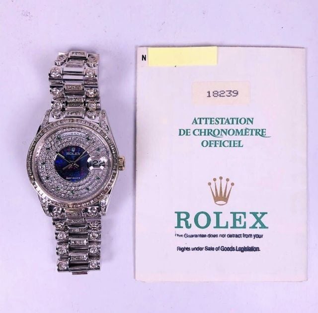 Rolex DayDate After-setting Diamond K18WG 18239 N
